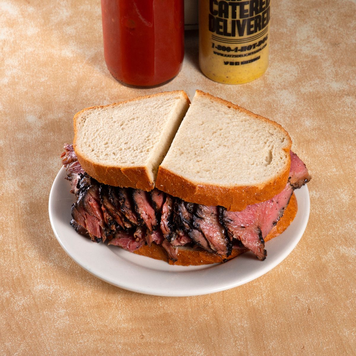 Katz's Delicatessen signature dishes Pastrami on Rye
Pastrami Sandwich
Matzo Ball Soup